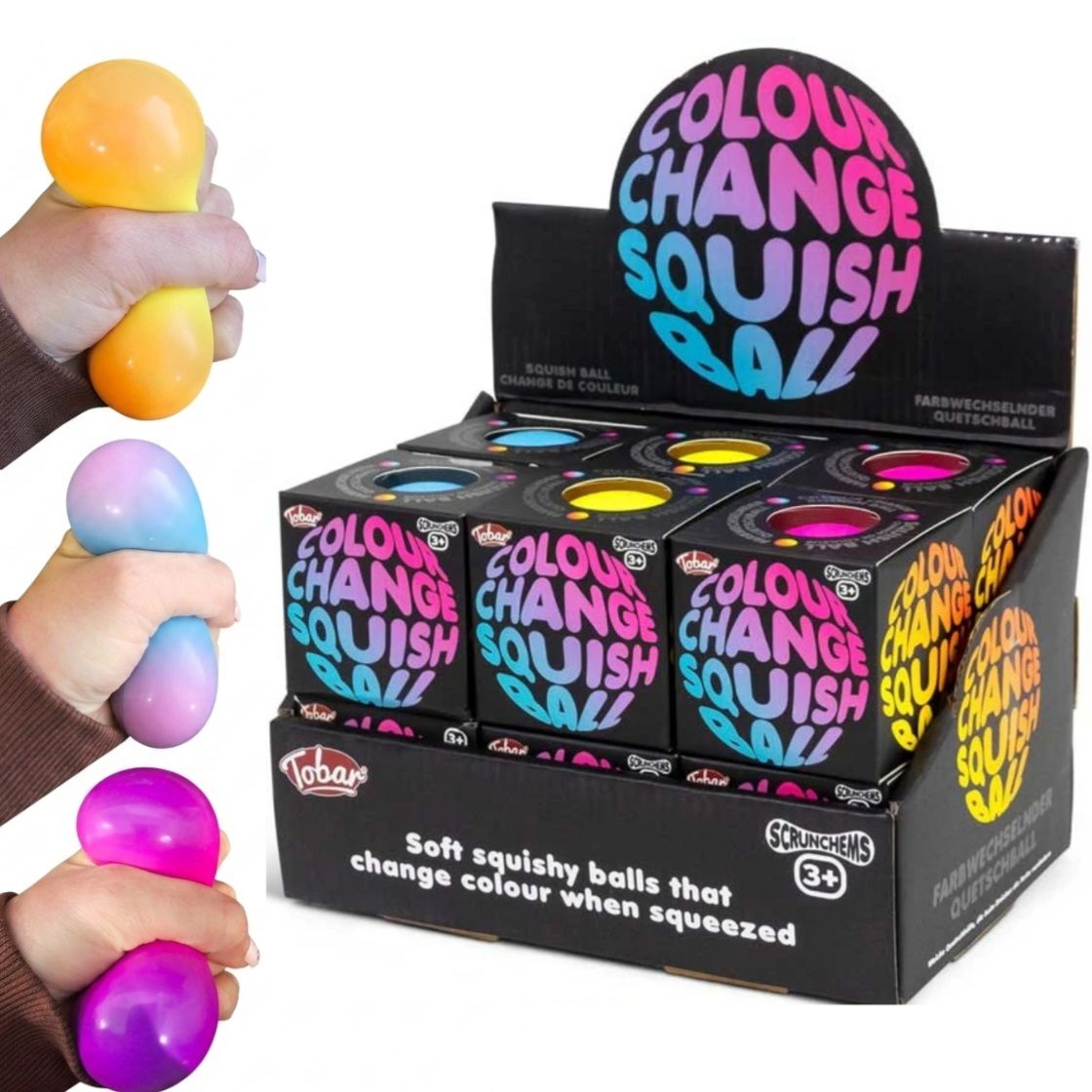 Scrunchems Colour Change Squish Ball Assorted Sensory Toy