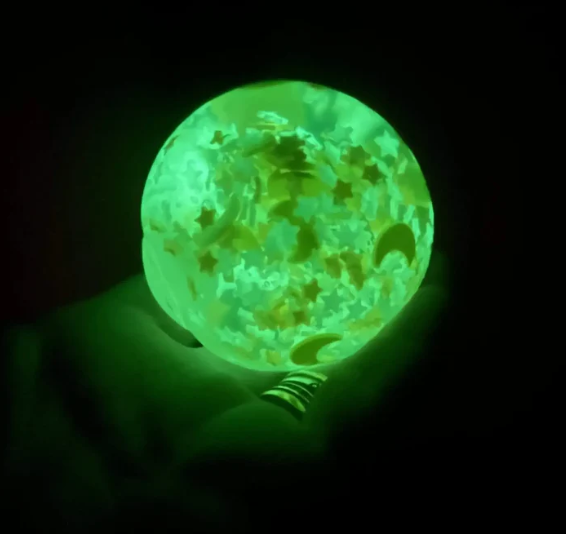 Scrunchems Glow in the Dark Moon & Stars Squish Ball - SDPrimeToys