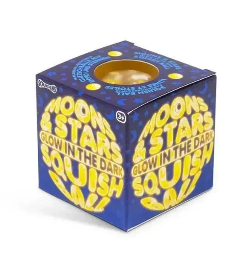 Scrunchems Glow in the Dark Moon & Stars Squish Ball - SDPrimeToys
