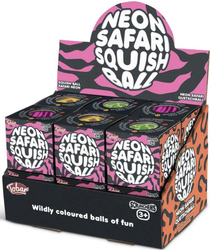 Scrunchems Neon Safari Stress Squish Ball Toy