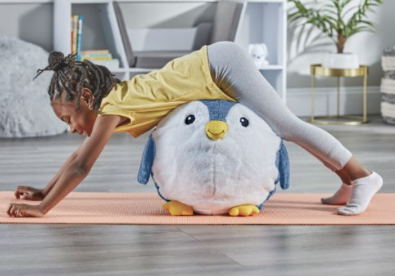 Yoga Ball Buddy with Bubbleplush Penguin