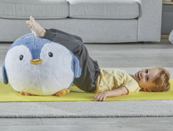 Yoga Ball Buddy with Bubbleplush Penguin