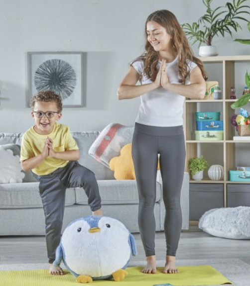 Yoga Ball Buddy with Bubbleplush Penguin