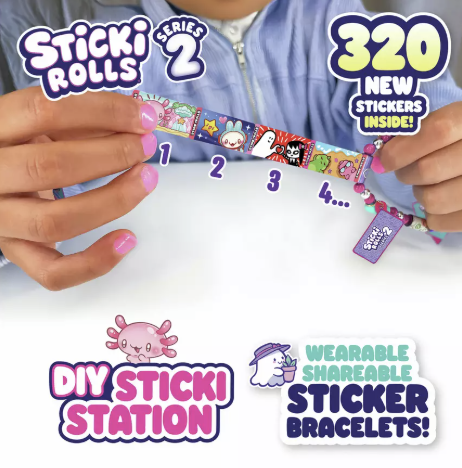 Sticki Rolls Sky Castle Sticki Station S2, Wearable Shareable Stickers