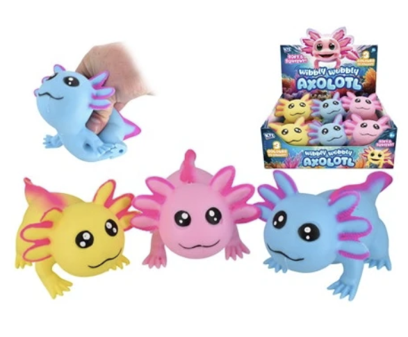 Wibbly Wobbly Axolotl Soft Squishy Toy