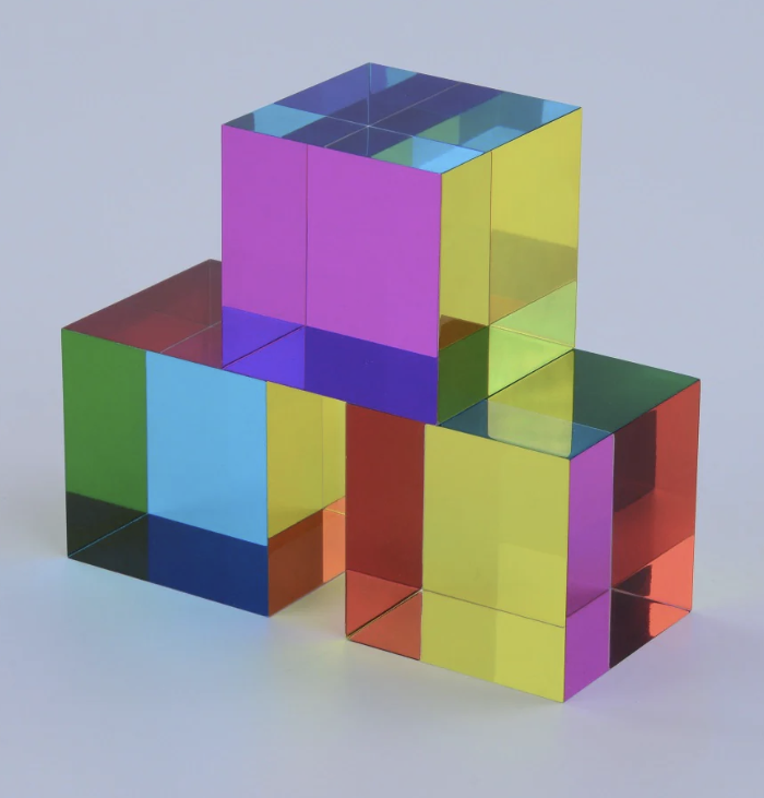 Original Cmy Cube (50mm) - Color Cube - Optical Cube - Cyan, Magenta, Yellow