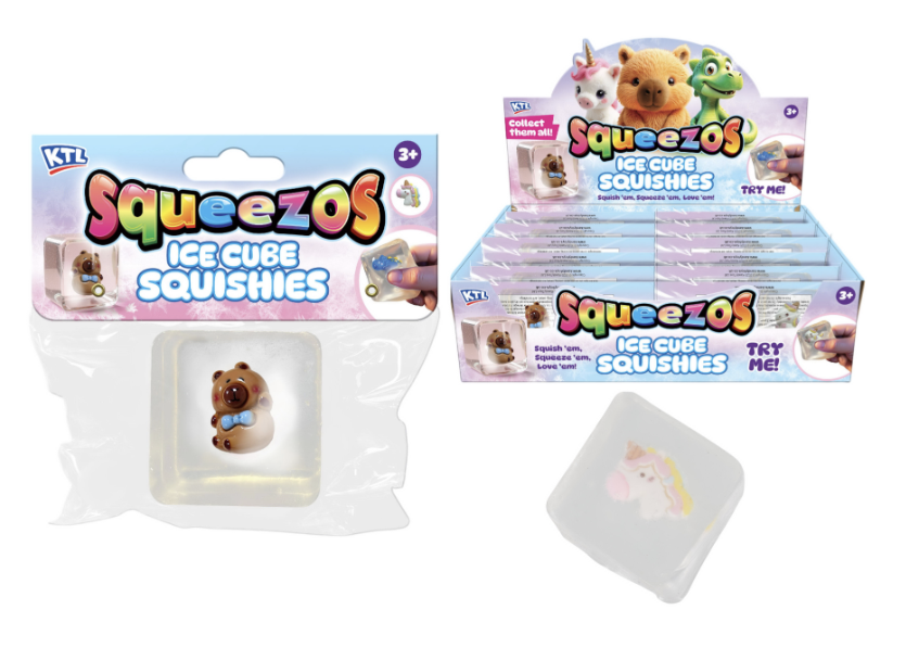 Squeezos Ice Cube Squishies with Animal Creatures Collectable