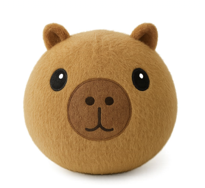 Pumpin Plushies Capybara – Inflatable Soft Plush Toy Ball with Air Pump