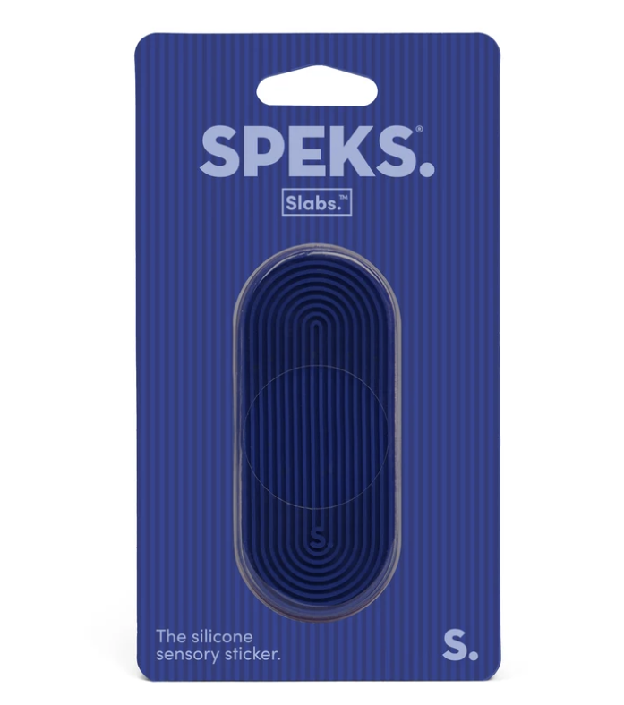 Speks Slabs Silicone Sensory Stickers | Groove Blue