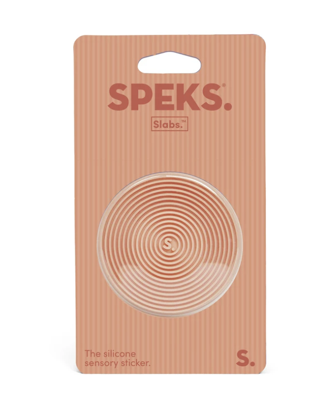 Speks Slabs Silicone Sensory Stickers | Groove Orange
