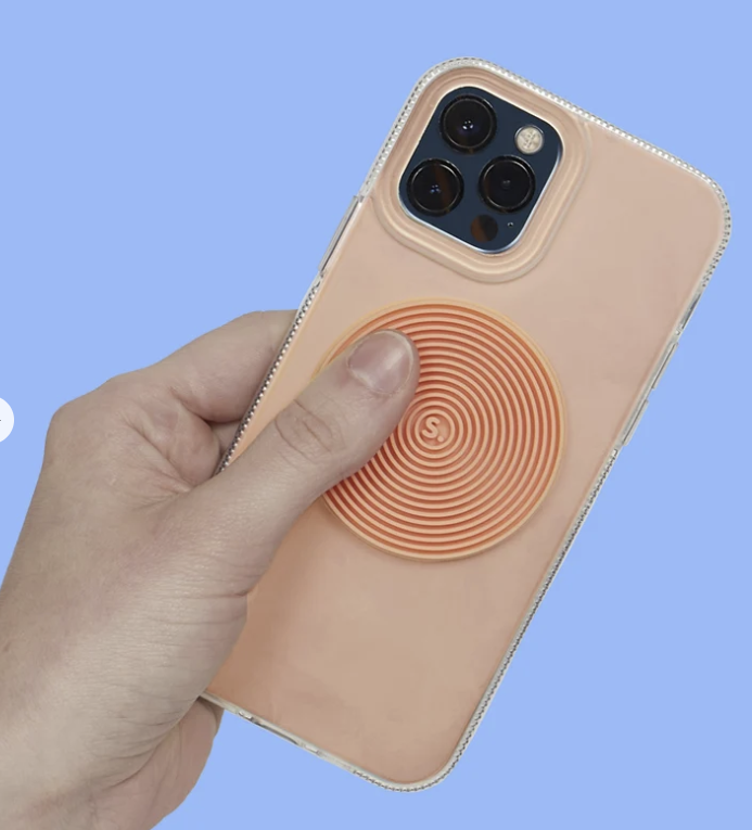 Speks Slabs Silicone Sensory Stickers | Groove Orange