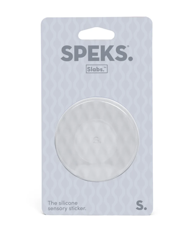 Speks Slabs Silicone Sensory Stickers | Mesh Grey