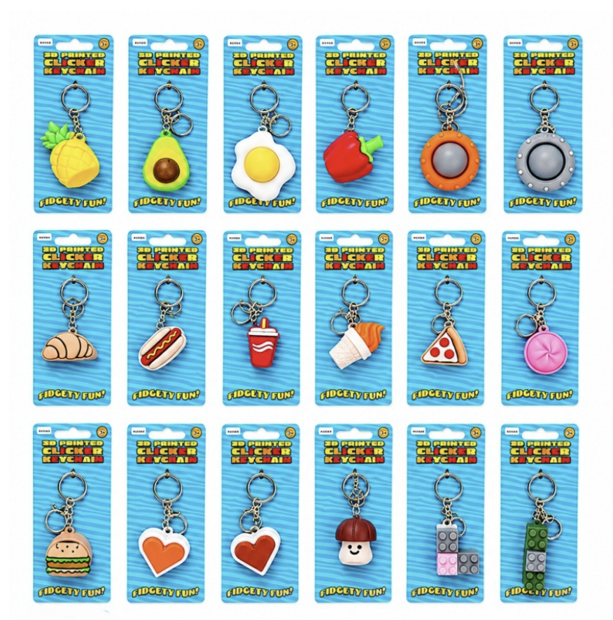 3D Clicker Keychain | Random Assorted
