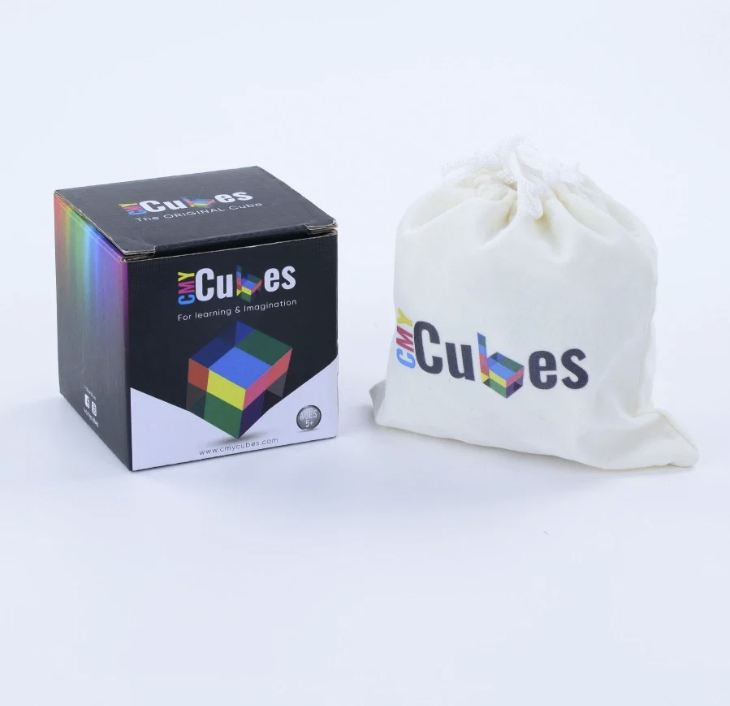 Original Cmy Cube (50mm) - Color Cube - Optical Cube - Cyan, Magenta, Yellow