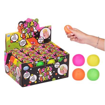 Neon Knead Doh Ball 38mm Sensory Stress Toy - SDPrimeToys