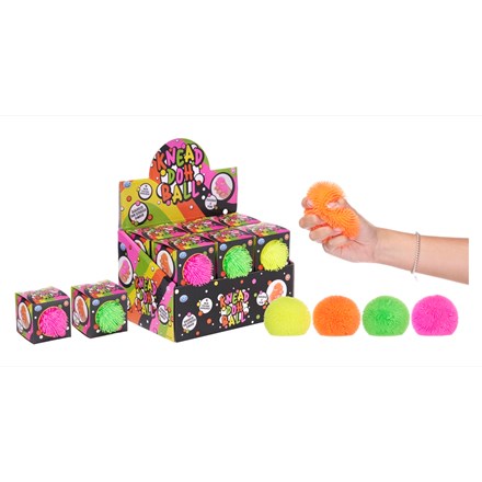 Hairy Neon Knead Doh Ball 70mm Sensory Stress Toy - SDPrimeToys