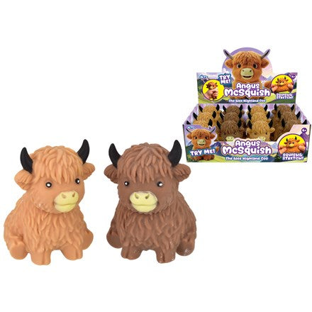 Squeezy Sitting Highland Cow Squishy Sensory Toy