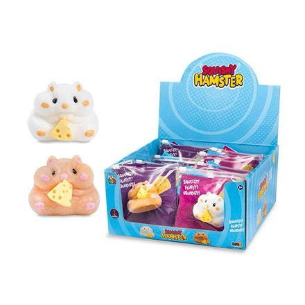 Squishy Squeezy Hamster with Cheese Sensory Toy