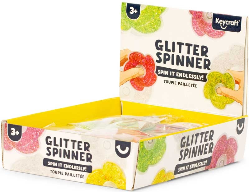 Keycraft Glitter Spinner Sensory Toy Assorted
