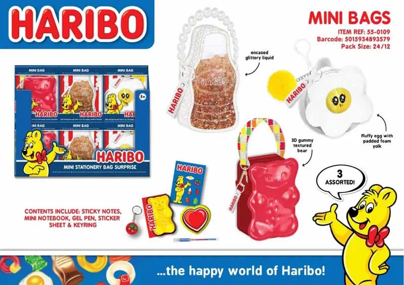 Haribo Mini Backpack Assorted 3 Pack