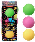 Neon Super Squish Balls 3 Pack Assorted Sensory Toy