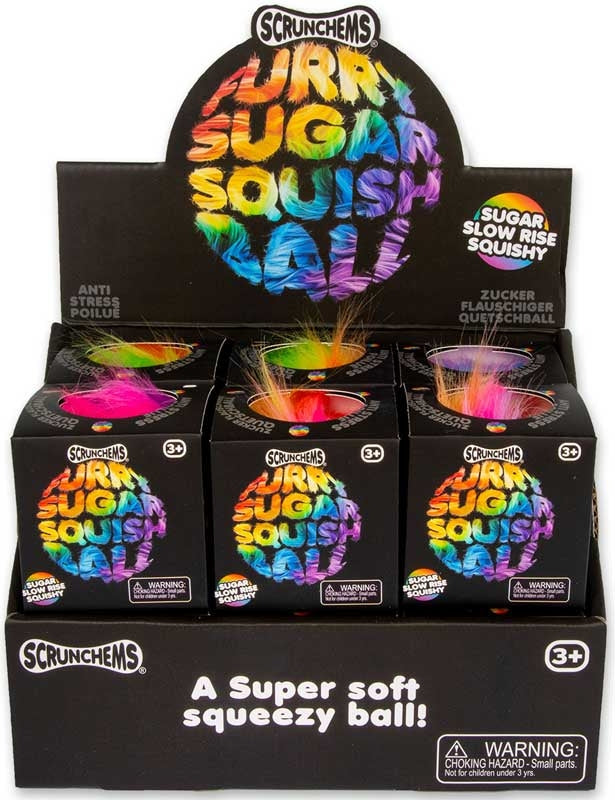 Scrunchems Furry Sugar Squish Ball Sensory Toy