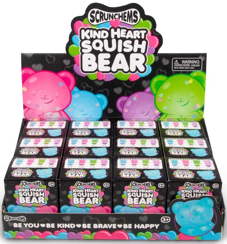 Scrunchems Kind Heart Squish Bear Assorted Squishy Toy