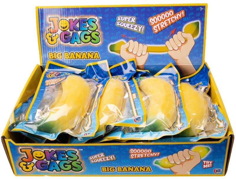 Jokes & Gags - Squeezy Banana Squishy Stress Toy