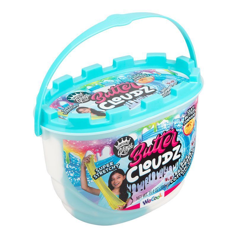 Butter Cloudz Swirls Large Blue Raspberry Cotton Candy Squishy Sensory Toy
